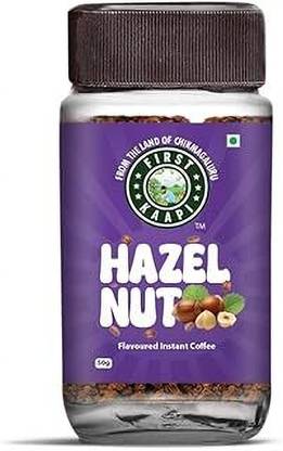 first kaapi FIRST KAAPI HAZELNUT FLAVOUR 50 GMS JAR Instant Coffee