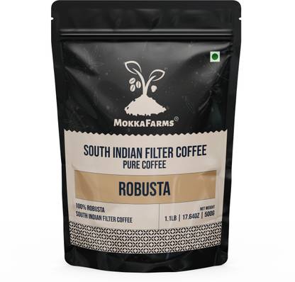 Mokkafarms Robusta Filter Coffee - 500g|100% Robusta, 0% Chicory | Roast & Ground Coffee