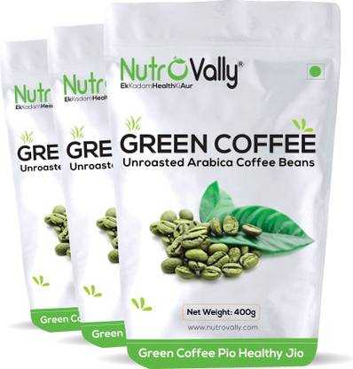 NutroVally Organic green coffee beans for weight loss 400g Instant Coffee