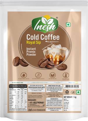 inesh Cold Coffee Royal Sip | Instant Premix Powder Pouch 1kg Instant Coffee