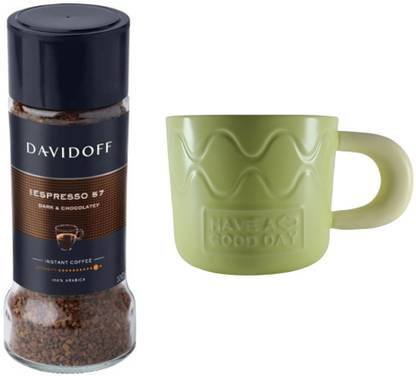Davidoff Espresso Instant Coffee 100% Arabica With Designing Mug, Combo Of 2 Pcs Instant Coffee