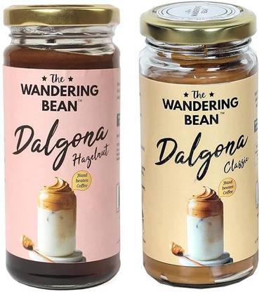 The Wandering Bean Dalgona Classic And Hazelnut Coffee, Instant Coffee Paste,Cappuccino Cold Coffee Instant Coffee