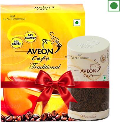 AVEON Cafe Traditional Premium Flavoured Coffee Combo Pack (200g + 50g) Instant Coffee