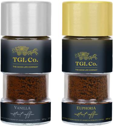TGL Co. Euphoria Premium Instant Coffee (100gm) + Vanilla Flavour Instant Coffee (100gm) Instant Coffee