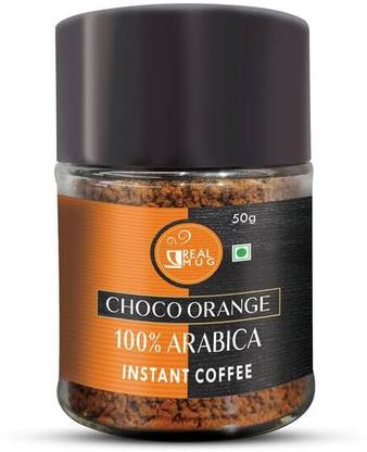 REAL MUG 100% Arabica Instant Coffee | Hot & Cold Coffee Instant Coffee (Choco Orange) Instant Coffee