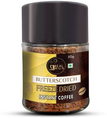 REAL MUG Freeze-Dried Instant Coffee | Hot & Cold Coffee Instant Coffee With Butterscotch Instant Coffee