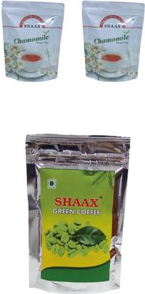 shaax combo of 1 green coffee, 2 chamomile Coffee Beans
