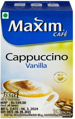 Maxim Café Cappuccino 10 Sticks (1 Sticks 13G) Instant Coffee