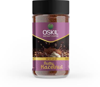 OSKIL Hazelnut Instant Coffee Powder, Rich Aroma, No Added Sugar, Hot & Cold Brew Instant Coffee