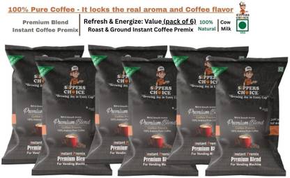 SIPPERS CHOICE Instant Premium Coffee Premix (Value of 6 Pack)|100% Pure Milk| 3 in 1 Coffee Instant Coffee