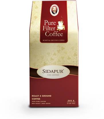 SIDAPUR Pure FIlter Coffee - 100% Coffee No Chicory - For South Indian Filter Coffee Filter Coffee