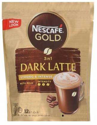 NESTLE NESCAFE GOLD 3 IN 1 DARK LATTE STRONG & INTENSE 12 STICK (12 X 34g) Instant Coffee