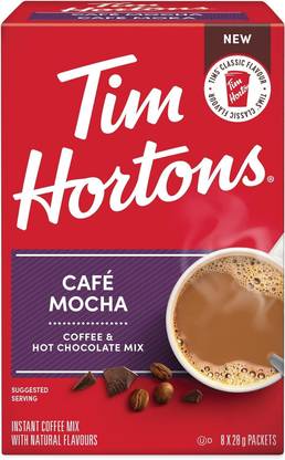 Tim Hortons Cafe Mocha Coffee & Hot Chocolate Mix With Natural Flavours | Instant Coffee