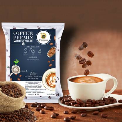 D'aromas Sugar Free Coffee Premix 500g|Instant Coffee Powder for Vending Machine Instant Coffee