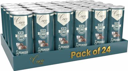 COCO HIGH Iced Coffee Spanish Latte 200 ML (Pack of 24)| Premium Quality Coffee Drink Cold Brew Coffee
