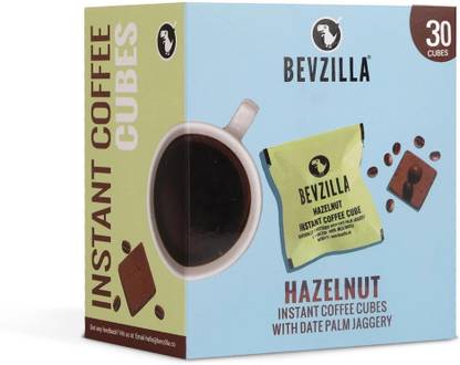 Bevzilla 30 Instant Coffee Cubes Pack with Date Palm Jaggery, Arabica(Hazelnut) Instant Coffee