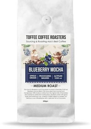 Toffee Coffee Roasters Blueberry Mocha Coffee || 100% Arabica | Medium Roast | Whole Bean Roast & Ground Coffee