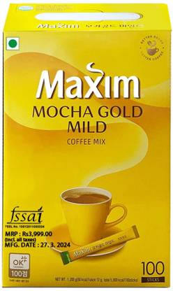 Maxim Mocha Gold Mild 100 Sticks Instant Coffee
