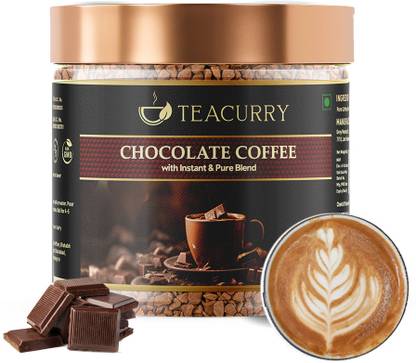 TEACURRY Chocolate Instant Coffee - Premium Arabica Roasted Coffee - No Artificial Flavor Roast & Ground Coffee