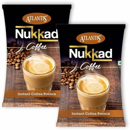 ATLANTIS Nukkad Instant Coffee Premix Combo of 2, For Vending Machine or Use Manually Instant Coffee