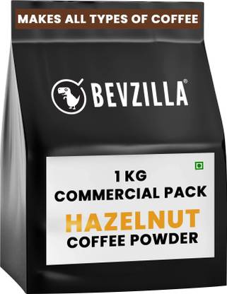 Bevzilla 1kg Hazelnut Instant Coffee Powder |Makes 500 Cups| Made For HoReCa Instant Coffee