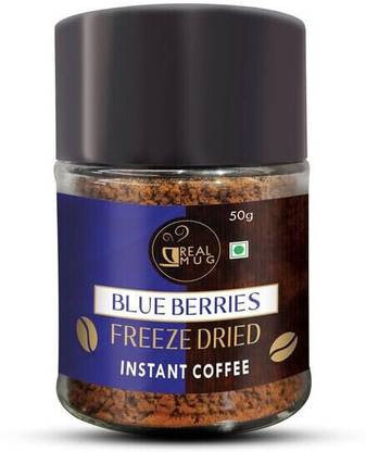 REAL MUG Freeze-Dried Instant Coffee | Hot & Cold Coffee Instant Coffee (Blueberries) Instant Coffee