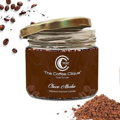 The Coffee Clique Choco Mocha | Premium Instant Coffee Powder | 100% Pure Arabica |100 GM Instant Coffee