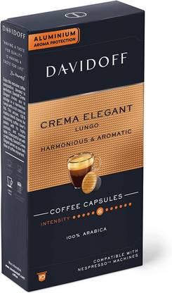 Davidoff Crema Elegant Harmonious & Aromatic Coffee Capsules 100% Arabica 5.5 g X 10 Pods Instant Coffee