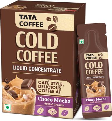 Tata Coffee Cold, Choco Mocha, Deliciously Rich & Creamy, Cafe-style, 20 Sachets Instant Coffee