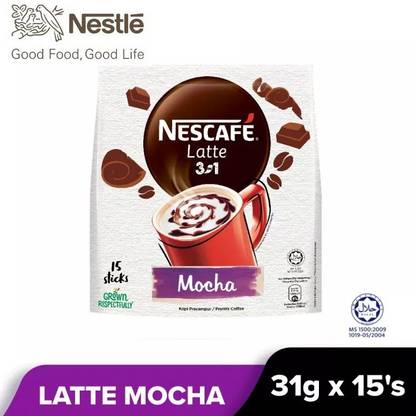 Nescafe LATTE 3 IN 1 MOCHA 15 STICKS IMPORTED 465 gms ( 31g x 15 ) Instant Coffee