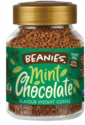 Beanies Flavoured Coffee Mint Chocolate Hot & Cold Coffee Makes 25 Cups 100% Arabica Instant Coffee