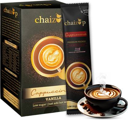 chaizup Instant Vanilla Premium Premix coffee Powder Mix 6 Sachets x 20 gm, 120gm Instant Coffee