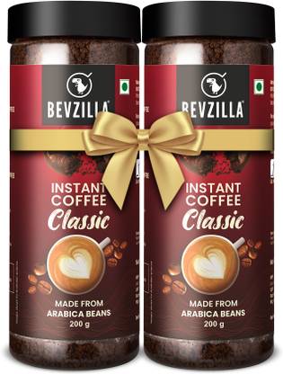 Bevzilla Pack of 2 Classic Coffee Powder|Hot & Cold Instant Coffee  (2 x 200 g)