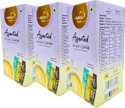 AVEON Cafe Assorted Sachet-12 (Pack of 3) Instant Coffee