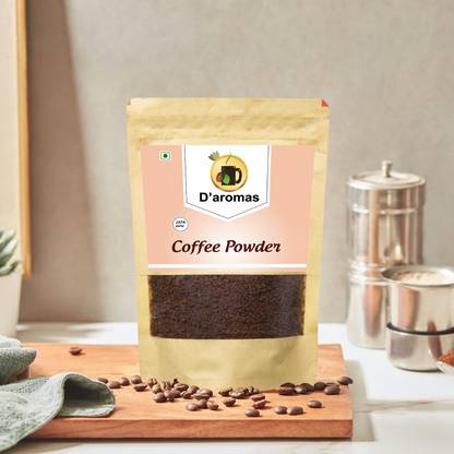 D'aromas 100% Pure Coffee Powder Without Chicory 500g|Rich Aroma with Bold Taste Instant Coffee