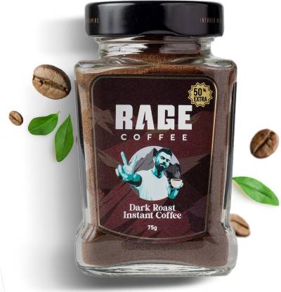 RAGE Dark Roast 75 GMs – Premium Arabica Instant Coffee | Boldest & Smoothest Instant Coffee  (50 g, Chicory Flavoured)