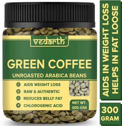 Vedarth Organics Best Green Coffee beans for Weight Loss Management 300g Coffee Beans