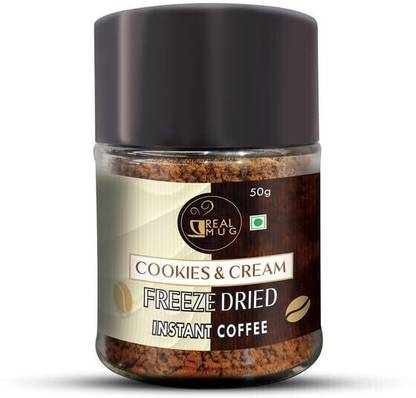 REAL MUG Freeze-Dried Instant Coffee | Hot & Cold Coffee Instant Coffee (Cookies & Cream) Instant Coffee