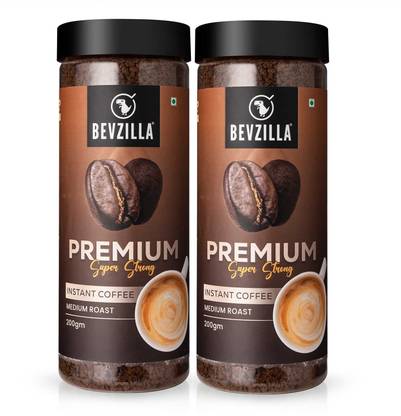 Bevzilla Pack of 2 Instant Premium Super Strong Coffee Powder Instant Coffee  (2 x 200 g) at Rs. 549