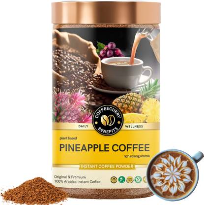 TEACURRY Pineapple Coffee for Digestion & Immunity | Premium Arabica Coffeecurry Instant Coffee