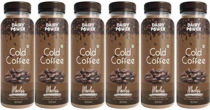 Dairy Power Cold Coffee Protein & No Added Sugar(200ml, Pack of 6) Mocha Flavour Instant Coffee