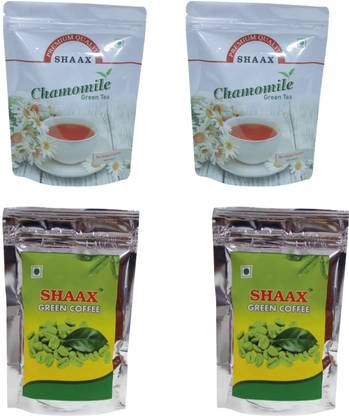 shaax combo of 2 green coffee, 2 chamomile Coffee Beans
