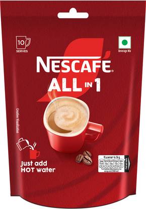 Nescafe All in One Coffee Sharebag, Pack of 10 Sachets Instant Coffee