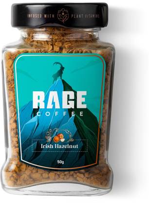 RAGE Coffee 50 Gms Irish Hazelnut Flavour - Premium Arabica Instant Coffee
