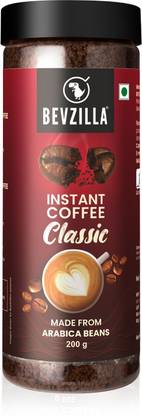 Bevzilla 200 Grams Classic Instant Coffee Powder| Hot & Cold Brews Instant Coffee