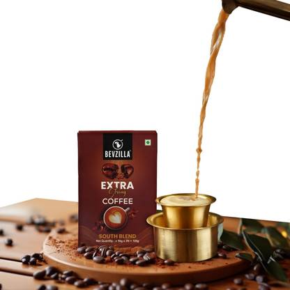 Bevzilla Instant Filter Coffee Powder-South Blend | 70% Coffee,30% Chicory | Extra Strong Instant Coffee