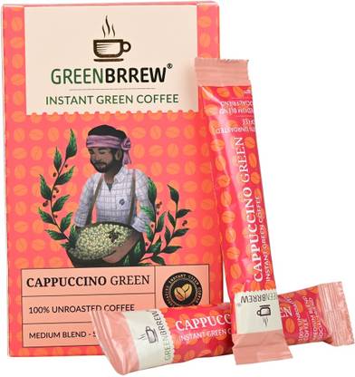 GreenBrrew Green Coffee Beverage Mix, CAPPUCCINO Original Instant Coffee
