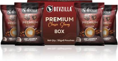 Bevzilla Pack of 8 Classic Strong Premium Coffee Powder (400 Grams) Instant Coffee