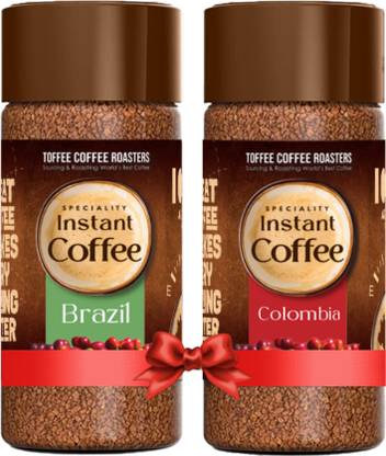 Toffee Coffee Roasters | Combo Pack of Brazil & Colombia Speciality Instant Coffee | 100% Arabica | Instant Coffee