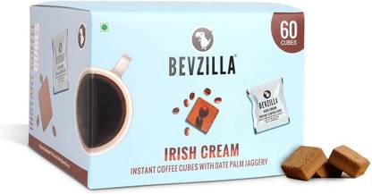 Bevzilla 60 Instant Coffee Cubes Pack with Date Palm Jaggery, 5 Flavours,(Irish Cream) Instant Coffee